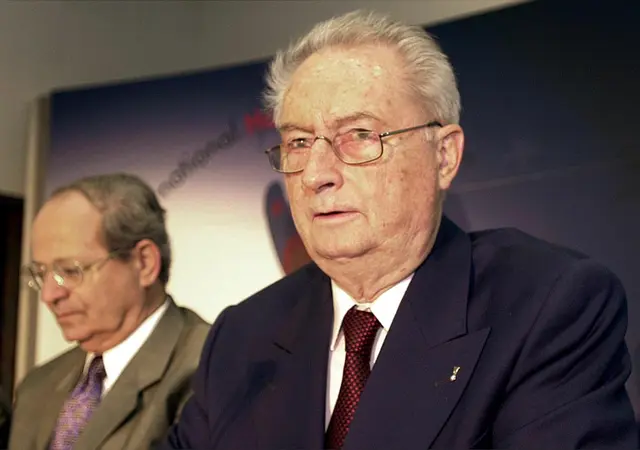 Lanc war auch langjähriger Präsident des Margaretner Handballclub "Fivers", hier zu sehen im Jahr 2000. (Archiv) | Foto: Manuel Moura / EPA / picturedesk.com