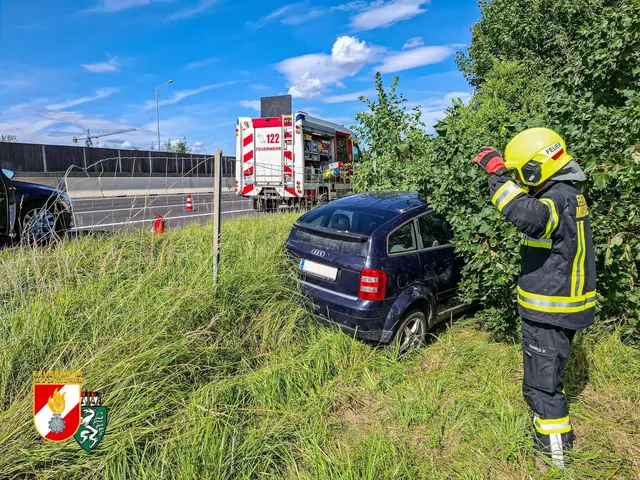 Das Fahrzeug hatte sich regelrecht ins Unterholz gebohrt. | Foto: FF Mooskirchen