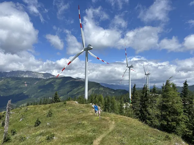 Am Langen Tag der Energie machten sich viele Gäste ein Bild des Windparks am Silbersberg. | Foto: Jung