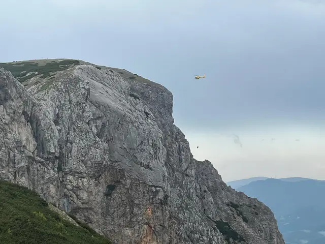 Der Rettungshubschrauber Christophorus 3 rettete die Kletterer per Seilbergung. | Foto: Bergrettung Reichenau/Rax