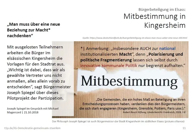 Mitbestimmung in Kingersheim, entnommen aus: t1p.de/IG-Demokratie-gemeinsam-staerken