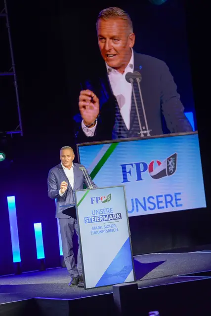Erhielt 98,14 Prozent der Stimmen von 548 Delegierten: Mario Kunasek. | Foto: FPÖ Steiermark