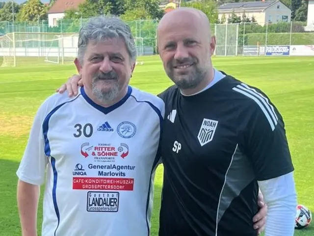 Erich "Ferry" Kovacs, Obmannstellvertreter vom SV Großpetersdorf, besuchte seinen alten Freund Sandro Perković beim Trainingslager in Bad Tatzmannsdorf. | Foto: Erich Kovacs