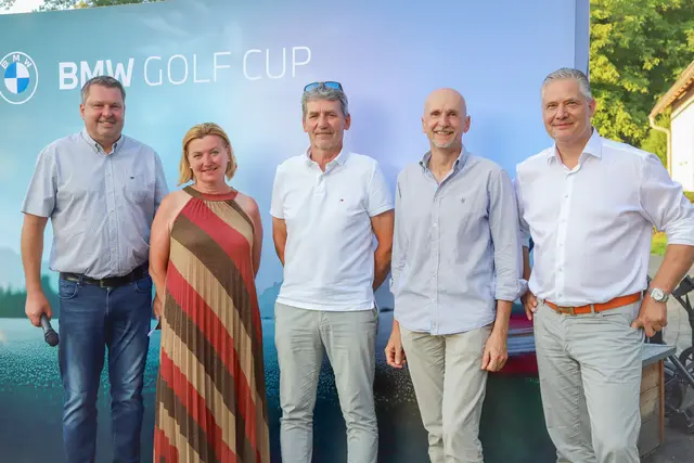 Gerald Unger (BMW Unger), Brigitte Geiger, Werner Meirold, Ernst Kogler und Robert Ronijak (BMW Unger) | Foto: Iris Bloder