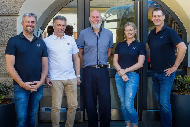 Imst Tourismus präsentiert den neuen Geschäftsführer: Martin Sterzinger, Martin Winkler, Reinhold Werth (Geschäftsführer ab 1. September), Bianca Brüggler und Obmann Paul Auderer (v.l.). | Foto: Imst Tourismus