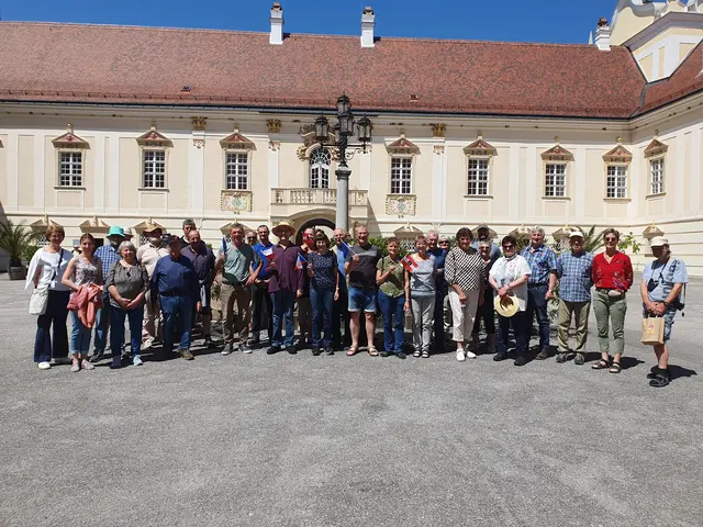 Die Gruppe der bayerischen Teichwirte bei ihrem Besuch im Abteihof des Stiftes Zwettl. | Foto: Andreas Gamerith bzw. Elisabeth Moll