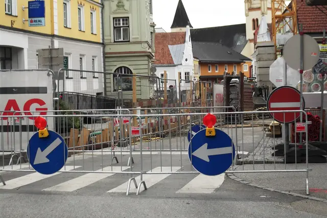 Damals-Foto: Diese Aufnahme stammt vom 24. August 2018. Es wurde vom Postgebäude aus in Richtung untere Landstraße fotografiert. | Foto: B. Hofmann