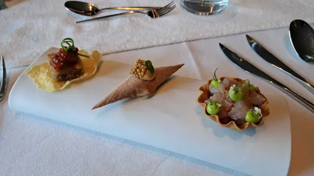 Geschmackvolle Kreationen von Stefan Lechleitner (Boutique-Hotel Jausern/Saalbach). - Vorspeise | Foto: Maria Tiefenbacher-Schöndorfer