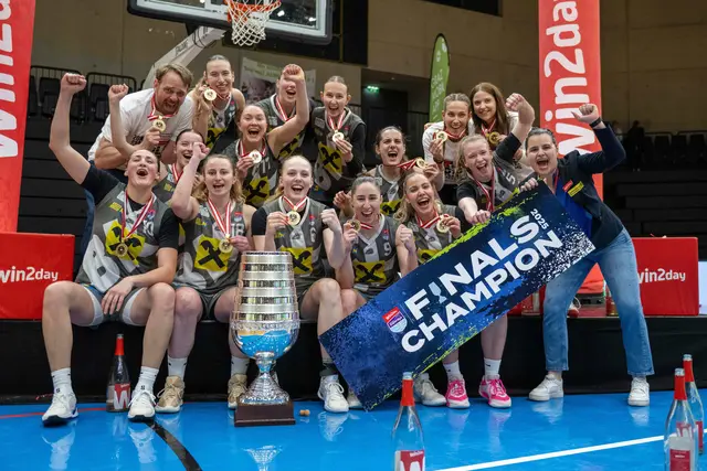 Das Basketballteam der Duchess Klosterneuburg setzt mit dem nationalen Triple ein starkes Zeichen für den Frauensport in Niederösterreich. | Foto: GEPA pictures