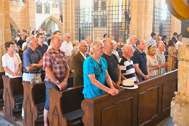 Die pilgernden Unternehmer beim Gottesdienst | Foto: Josef Bodner