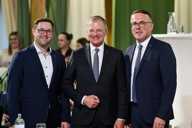 Florian Hiegelsberger, Thomas Stelzer und Günther Lengauer. | Foto: ÖVP/Mayr