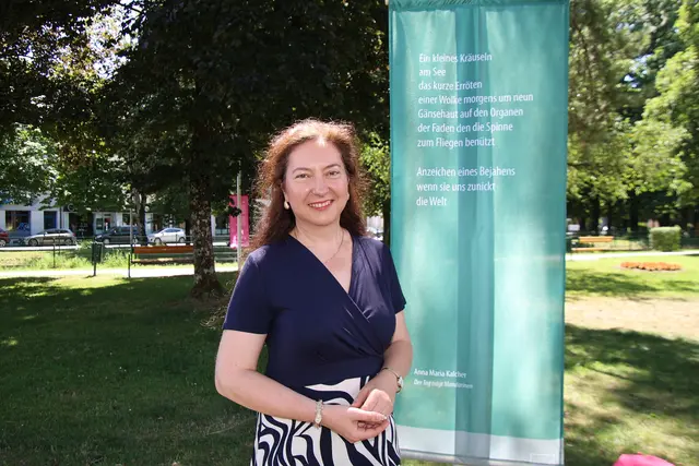 Anna Maria Kalcher las aus ihrem Buch „Der Tag trägt Mandarinen“.