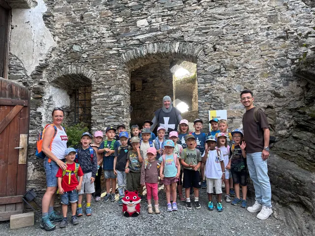 Die Kinder erlebten einen spannenden Vormittag auf der Burgruine Liebenfels. | Foto: Bimbulli GmbH
