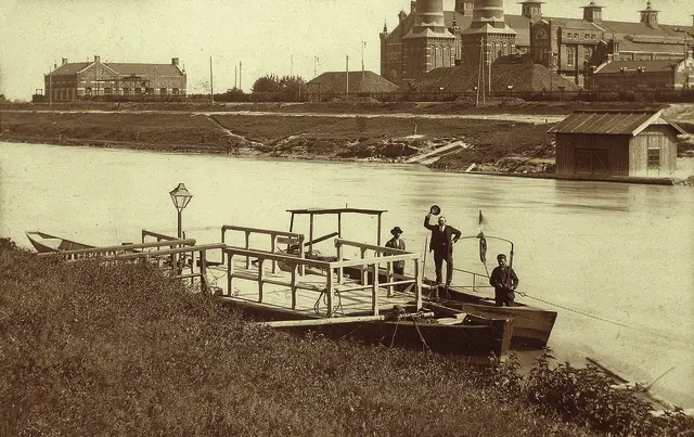 Die Überfuhr über den Donaukanal beim E-Werk in Simmering, 1914 | Foto: C: Bezirksmuseum Simmering