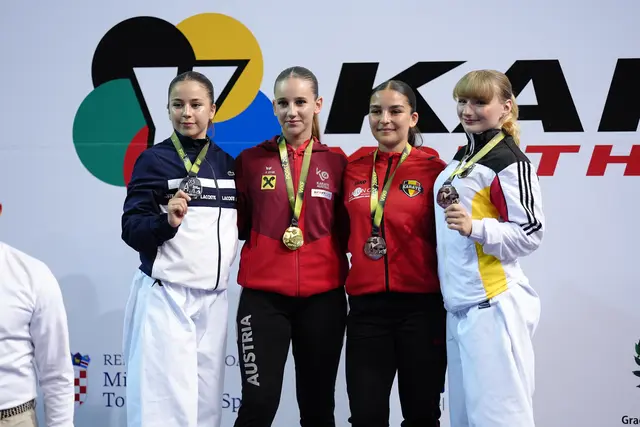 Tamara Lehner holte sich ihre bereits dritte Goldmedaille in Porec. | Foto: Frieways Karateklub