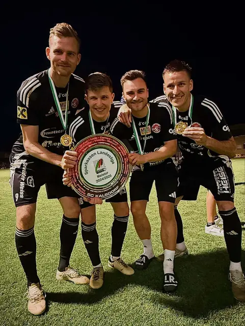 Goalgetter Thomas Hirschhofer und Dauerbrenner Luca Pichler bleiben Kalsdorf treu, Lukas Skrivanek und Gregor Grubisic (v.l.) verlassen den SCK. | Foto: SCK