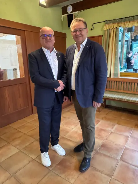 Präsidenten unter sich: Wolfgang Schulz (links) und Robert Stadler | Foto: Reinhard Füssl