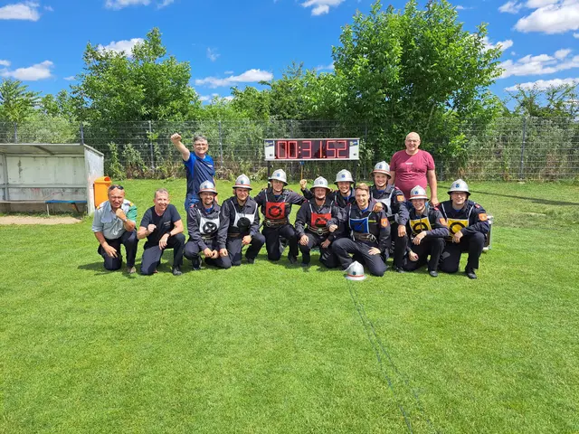 Die Feuerwehr Alberndorf erkämpfte sich Platz 11 in der Kategorie Bronze ohne Alterspunkte. | Foto: BFKDO Hollabrunn