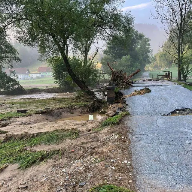 Straßen waren unpassierbar, Häuser unbewohnbar. | Foto: Stadtgemeinde Voitsberg