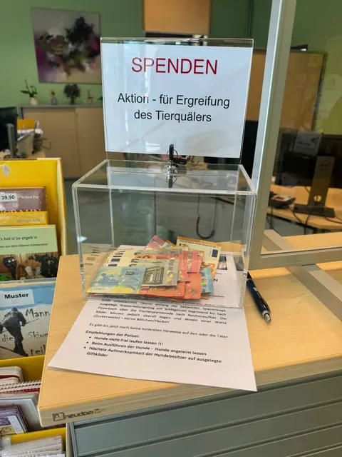 Spendensammlung zur Ergreifung des Tierkillers. | Foto: privat