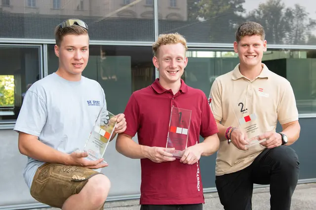 V. l.: Simon Hubmer (3. Platz), Felix Aistleitner (1. Platz) und Florian Grinninger (2. Platz) | Foto: Rudolf Laresser
