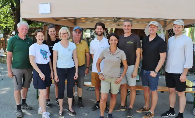 Philipp Zenger und Markus Hillebrand (2. Reihe Bildmitte) mit den Referenten der workshops. | Foto: Edith Ertl