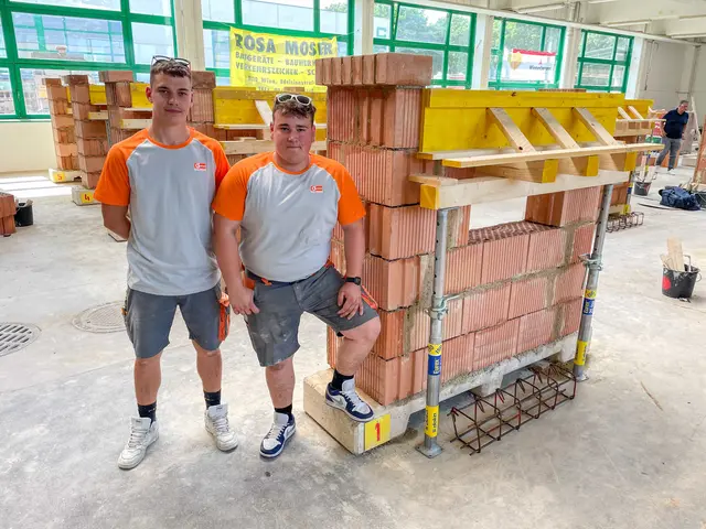 Lehrlingswettbewerb der Junghochbauer: Dominik Decker und Tobias Ertl. | Foto: Leyrer + Graf