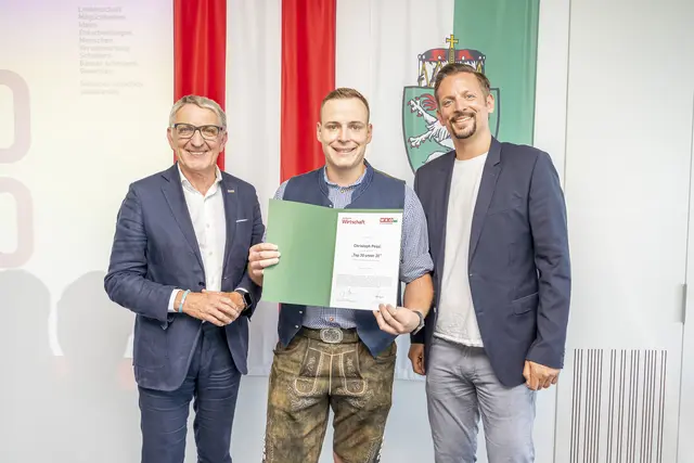 Auch Christoph Pessl freute sich über eine Auszeichnung  | Foto: Foto Fischer 