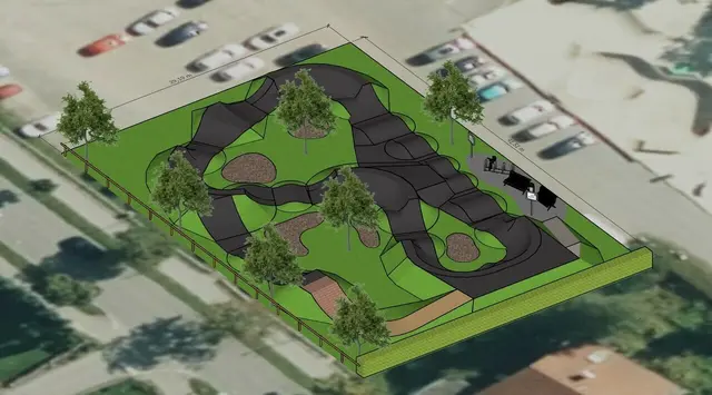 So wird der neue Pumptrack in der Mühler Straße einmal aussehen. | Foto: Gem. Reutte