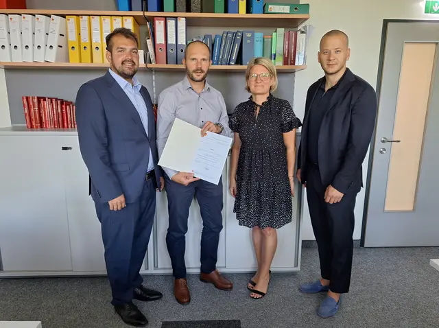 v.l.n.r.: Kilian Brandstätter, Andreas Stermeczki, Ulrike Zschech, Maximilian Köllner

  | Foto: SPÖ Burgenland