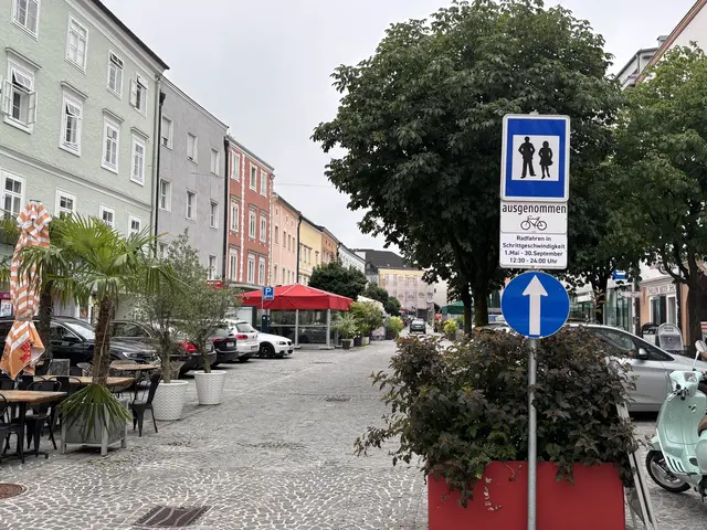Aktuell ist der obere Teil des Stadtplatzes im Sommer am Nachmittag Fußgängerzone. Nächstes Jahr sollen wieder Autos durchfahren können. | Foto: Steiner-Watzinger