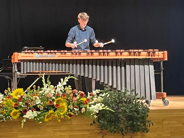 Leonhard Jud glänzte beim Abschlusskonzert auf der Marimba | Foto: Jud