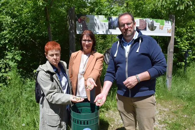 Klimaschutzgemeinderätin Birgit Kern, Umweltgemeinderätin Michaela Pfaffeneder und Vizebürgermeister Markus Brandstetter | Foto: Stadt Amstetten