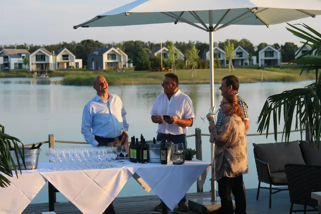 Gute Stimmung auf der Seeterrasse. 