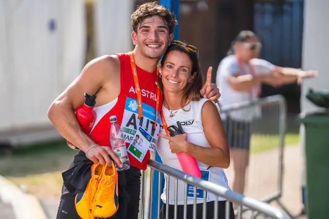 Enzo Diessl und Trainer Beate Hochleitner - zwei Aushängeschilder für die Sportunion Leibnitz und ganz Österreich | Foto: ÖLV/@wolf.amri