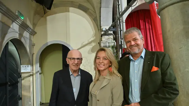 Helmuth Drewes mit Evelyn und Gerhard Köfer