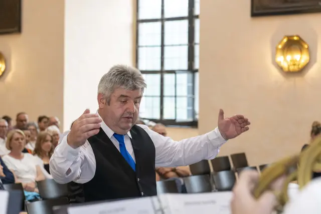 GreinBrass,  Musikalischer Leiter Wolfgang Rosenthaler.   | Foto: Andreas Hofer