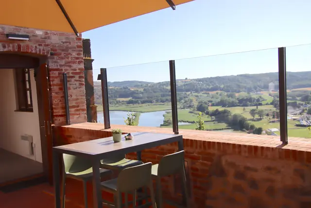 Blick von der Terrasse auf die Güssinger Fischteiche. | Foto: Martin Wurglits