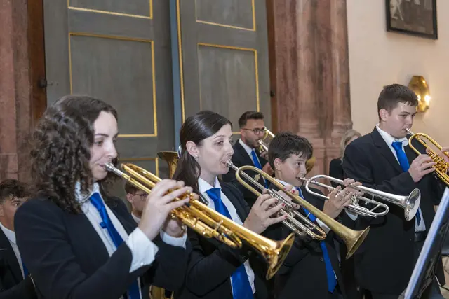 10 Jahre GreinBrass. Musikalischer Leiter Wolfgang Rosenthaler.   | Foto: Andreas Hofer