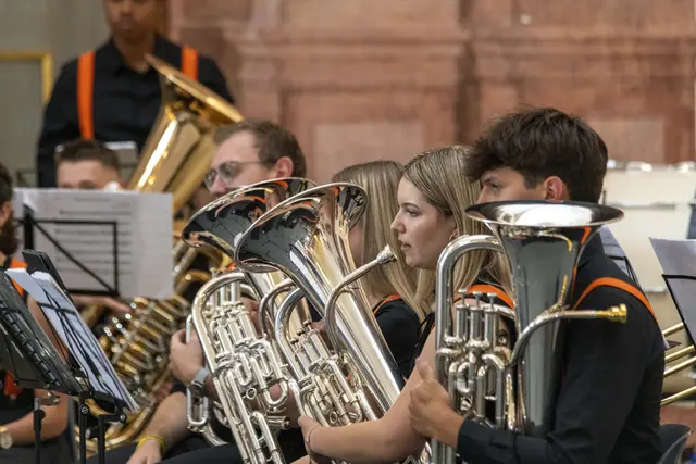 30 Jahre LMS Grein &amp; 10 Jahre GreinBrass. Gast Jugend Brassband OÖ, Leitung Christoph Kaindlstorfer.  | Foto: Andreas Hofer