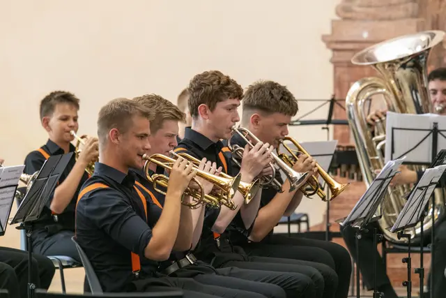 30 Jahre LMS Grein &amp; 10 Jahre GreinBrass. Gast Jugend Brassband OÖ, Leitung Christoph Kaindlstorfer.  | Foto: Andreas Hofer