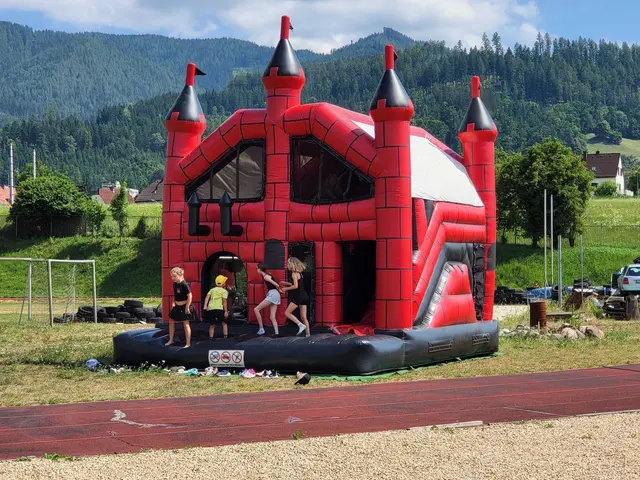 Die Hüpfburg war der Renner bei den Kids beim Sommerfest der LE Kings. | Foto: LE Kings