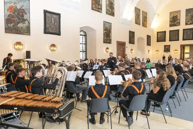 30 Jahre LMS Grein &amp; 10 Jahre GreinBrass. Gast Jugend Brassband OÖ, Leitung Christoph Kaindlstorfer.  | Foto: Andreas Hofer