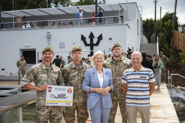 Am Neufelder See hat das Bundesheer einen neuen Taucherstützpunkt in Betrieb genommen.  | Foto: HBF/Paul Kulec