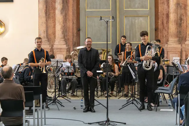 30 Jahre LMS Grein &amp; 10 Jahre GreinBrass. Gast Jugend Brassband OÖ, Leitung Christoph Kaindlstorfer.  | Foto: Andreas Hofer