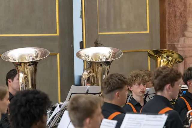 30 Jahre LMS Grein &amp; 10 Jahre GreinBrass. Gast Jugend Brassband OÖ, Leitung Christoph Kaindlstorfer.  | Foto: Andreas Hofer
