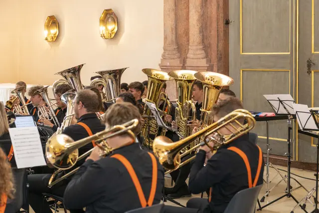 30 Jahre LMS Grein &amp; 10 Jahre GreinBrass. Gast Jugend Brassband OÖ, Leitung Christoph Kaindlstorfer.  | Foto: Andreas Hofer