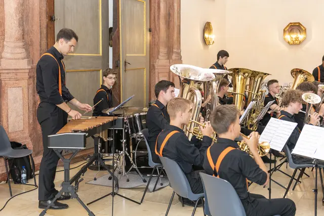 30 Jahre LMS Grein &amp; 10 Jahre GreinBrass. Gast Jugend Brassband OÖ, Leitung Christoph Kaindlstorfer.  | Foto: Andreas Hofer
