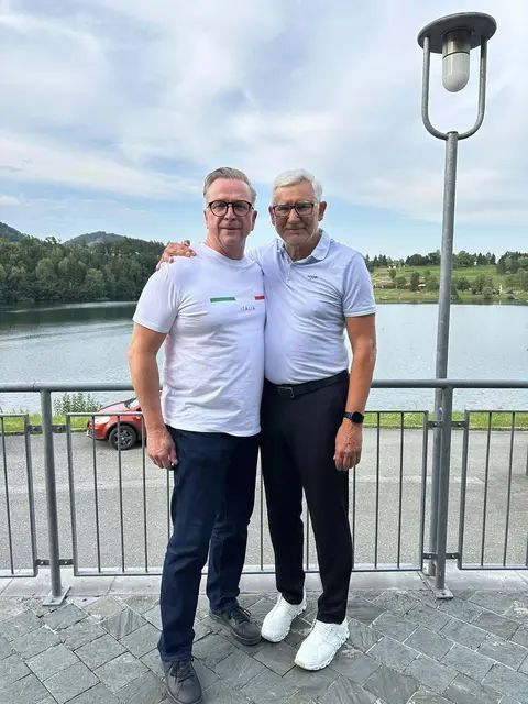 Alfred Gert und Bürgermeister Helmut Linhart auf der Seeterrasse | Foto: Stadtgemeinde Köflach