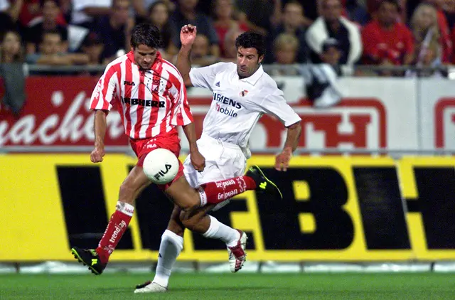 100-Jahr-Jubiläum: Rene Aufhauser gegen Reals Luis Figo, 2002 | Foto: GEPA